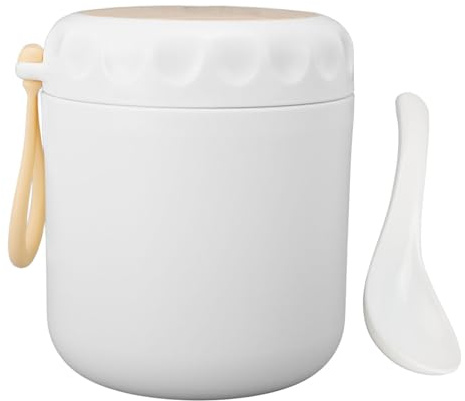 NINESHE Thermo for Hot Food Kids Adult, 400ml Vacuum Food Jar with Spoon and Handle, Office Outdoor Leakproof Containers for Milk, Soup, Porridge and More
