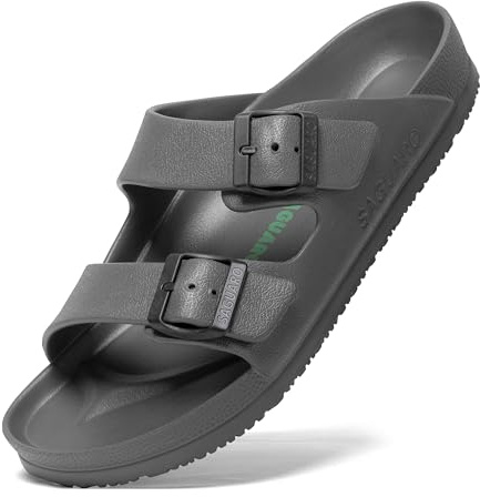 SAGUARO Eva Ciabatte Uomo Donna Pantofole Antiscivolo Clog Grigio 42 EU