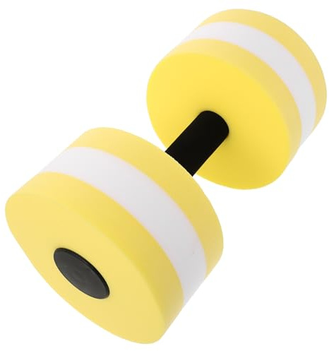 KICHOUSE Mancuernas de Agua Eva para Ejercicios Acuáticos, Juego de Mancuernas Flotantes en Tonos Amarillo y Claro, Equipo Portátil para Aeróbic en Piscina, Entrenamiento de Resistencia