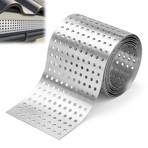WDKXCN Takgaller, 7 m x 80 mm, perforerad plåt, aluminium, pålitligt ventilationsgaller, hållbart fågelskyddsgaller insektsskydd för att förhindra att fåglar kommer in i taket