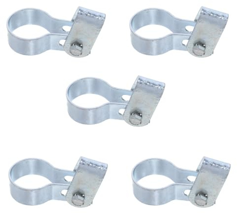 Zerodeko 5 Abrazaderas de Tubo de Metal de 1,38, Bandas de tensión de un Solo Lado para fijación de láminas de cercas de Alambre, Patio, balcón, Patio Trasero, Panel de Alambre de privacidad