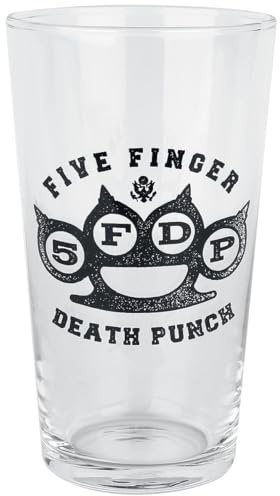 Five Finger Death Punch Knuckle Logo Unisexe Verre à pinte transparent Verre 0,5 L