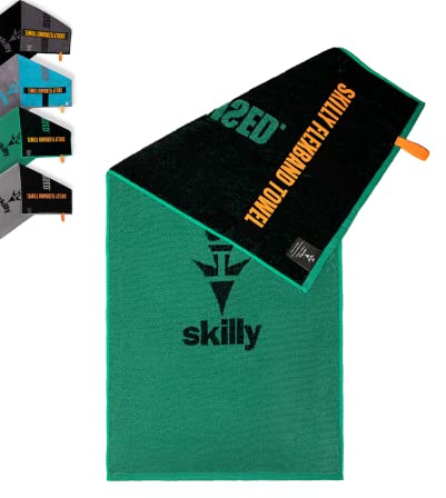 Skilly FBT120 - Serviette de sport en coton XL 120 x 50 cm - Avec fonction antidérapante