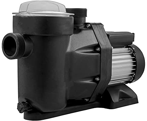 VEVOR Poolpumpe für Schwimmbäder, Spas und Thermalquellen, 19200 l/h, 1 PS, Wasserumwälzpumpe mit abnehmbarem Filterkorb, 750 W, Hubhöhe max. 16 m