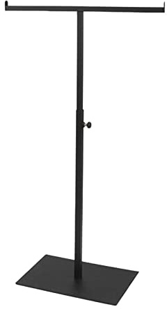 Fenteer Purse Display Stand Rack Props Organizer Storage Adjustable Closet Hanger Shelf Scarf Handbag Holder for Wig,Hat,Bracelet,Props,Jewelry,Black A,Height 35cm-60cm,Base 20cmx15cm
