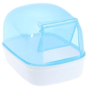 POPETPOP Accesorios De Chinchilla Polvo De Chinchilla Casa De Baño Baño De Arena para Hámsters De Hámster Azul Bañera Bañera De Arena Oso De Juguete De a