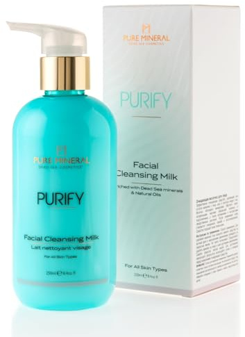 PURE MINERAL - Mjuk Rengörande Ansiktsmjölk - 250ml | Rengöringsmjölken med mineraler från Döda havet tar varsamt bort smink och orenheter och bevarar hudens komfort.