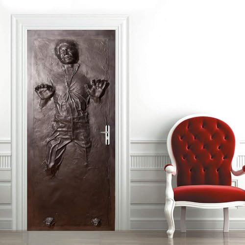 Dr Who Tardis Box Vinyl Door Wrap Decal Sticker Self Adhesive Police Box Bedroom (Han Solo in Carbonite 1457*)