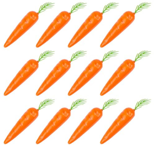GORGECRAFT 30Pcs Artificial Mini Carrots Lifelike Foam Carrot Ornament Decorative Bunny Small Simulation Vegetable Food for Home Kitchen Table Decoration Photography Easter Party DIY Crafts