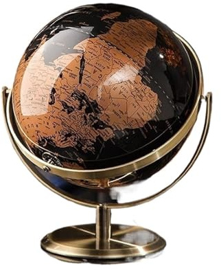Geografische Globen, klassischer, eleganter Weltglobus, Schwarzes Meer, Vintage-Weltglobus, antikes Dekor, geografischer rotierender Desktop-Globus, 5,5-Zoll-Globus für Dekorstudio (Farbe: 8,9 Zoll