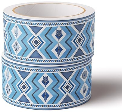 VisitRyl Bordi per Carta da Parati Adesivi blu 12cm X 1000cm Design Decorativo