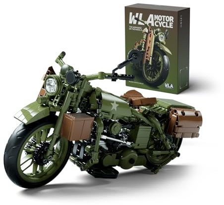 Nifeliz Motorcycle WLA Model Building Set for Adults, Classic Military Bike Building Kit with Authentic Features, Collectible Display Gift (NF10333, 833 PCS)