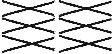 MERRYHAPY Lot de 12 Sangles Réglables pour Parasol de Jardin 25 MM X 600 MM Sangles Anti-Vent Réutilisables à Fermeture Auto-agrippante Stabilisateur pour Parasols de Terrasse Fixation