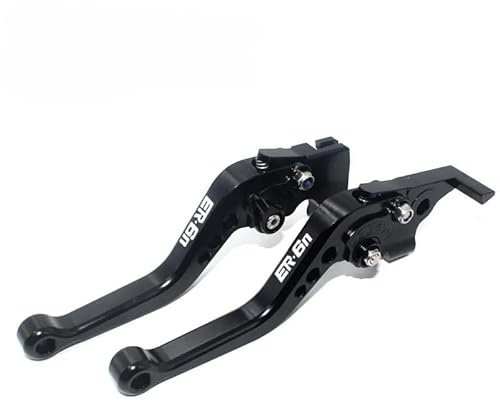 HTDCELERIX Leve del manubrio per ER6n 650R/ER-6F/ER-6N 2006 2007 2008 Regolabile Breve Leva della frizione del freno (Nero)
