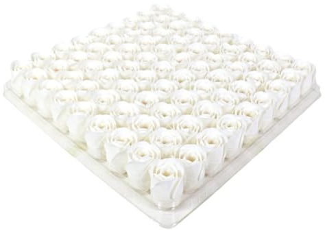 Savon Artisanal en Forme de Rose, Lot de 81 Petits Savons Fleurs, Salle De Fleurs Savon Parfumée Fleur Bain, Cadeau pour Anniversaire, Fête Décoration de Salle de Bain (A)