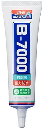 VIDOO B7000 Transparent Strass Lim för Hantverk, Klar Smyckes Lim för Ringinfattningar, Precisionsspets Pärlhäftämne till Ädelstensinlägg, 50ml