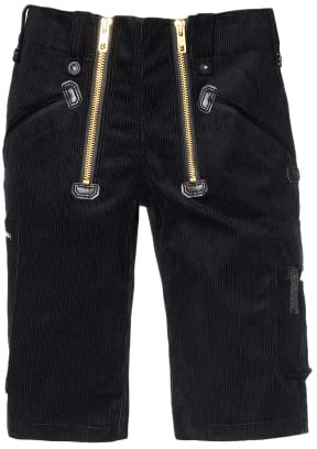 OYSTER Liam Zunfthose für Herren, Kurze Arbeitshose aus GenuaCord, Werkzeug- und Zollstocktasche, schwarz, 56