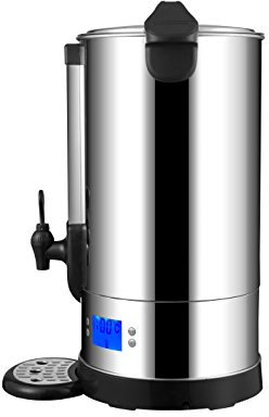 MYLEK Catering Urn, 25L Hot Water Boiler Dispenser, Commercial Digital Urn Kettle, Brews and Mulled Wine Heater - Energy Efficient, Stainless Steel, 60-100°C Thermostat, Cafe, Office, Home, 25 Litre