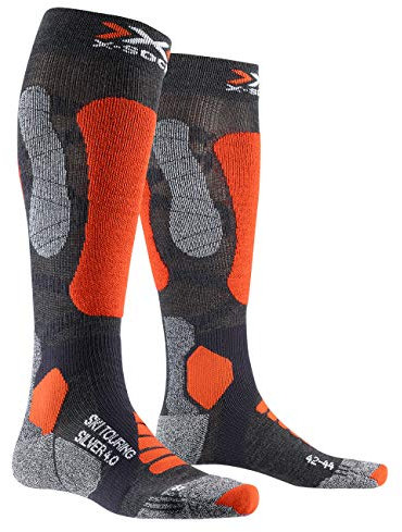 X-Socks X-Bionic Ski Touring Silver 4.0 Socken, G053 Anthrazit Melange/Orange Fluo, 35-38