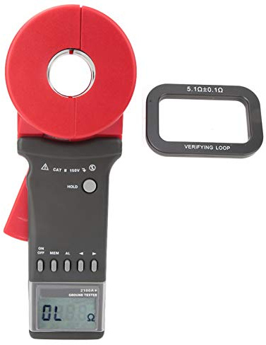 Tyenaza ETCR2100A+ Modelo BásicoMedidor de Resistencia de Puesta a Tierra con Pinza Boca Redonda, con Pantalla LCD, Probador de Resistencia de 0,01-200 Ω, para Energía Eléctrica, Arquitectura