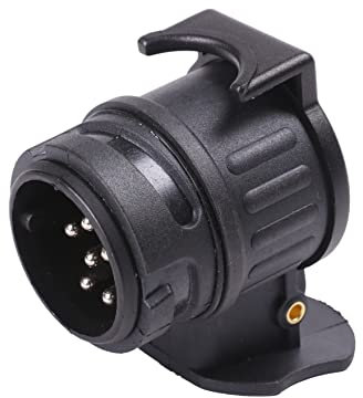 ETUKER 13 to 7 Pin Trailer Plug Socket Converter, 13 Pin to 7 Pin Towing Adapter, 12V Waterproof Electric Adapter Plug Socket Converter Connector for Caravan RV Truck