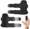 JDXun 2 Stück Fingerschienen, Fingerschutz Schnappfinger Schiene, Verstellbare Wiederverwendbare Finger Fingerschiene Fingerlinge für gebrochene Finger & Arthrose Schmerzlinderung (Schwarz)