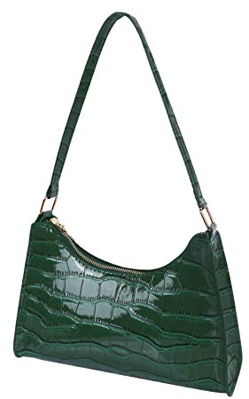 Retro shoulder bag for Women, Classic Clutch Shoulder Bag Large Capacity Handbag for Daily Use Shopping (Green)
