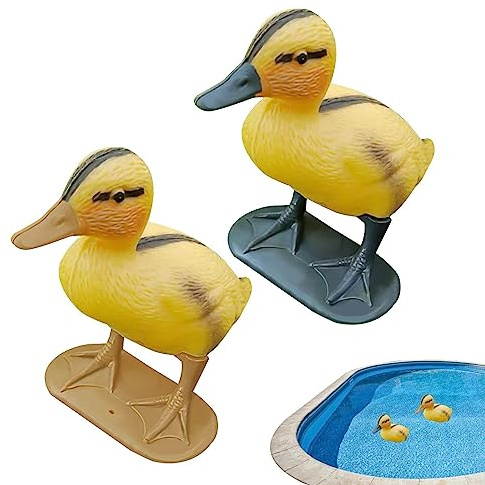 Anatroccolo galleggiante per stagno, statuette realistiche in miniatura galleggianti anatroccolo esche esche galleggianti | Decorazione realistica animale all'aperto per piscine e giardini