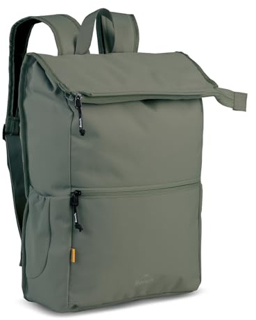 Ragusa-Trade Bench Casual Rolltop Rucksack Damen & Herren, Daypack, Backpack, 47 x 29 x 16 cm, 21 L Volumen, khaki schilf