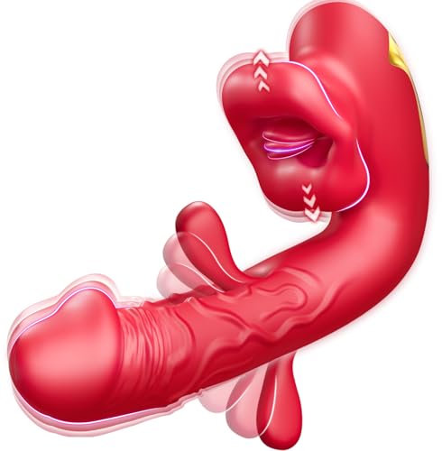 G-Spot Vibrator Dildo Sex Toys - Sex toyscouples for Couples with 10 Flapping & Vibrating & Licking Biting Modes Tongue Sucking Clitoral Stimulator for Women, Adult Female Toys Vibrators for Vaginal.