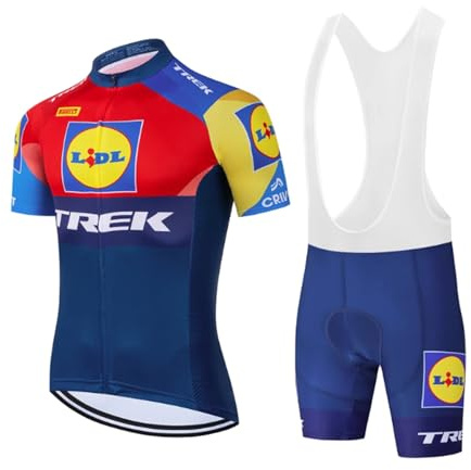 RDCYCLIST 2025 Pro Team Maglia da ciclismo da uomo Completo, maglia da bicicletta traspirante per mountain bike, pantaloncini con bretelle kits Paddad (L)