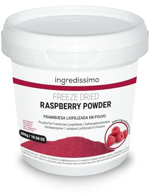 Ingredíssimo - Frambuesa Liofilizada en Polvo 300g | 100% Fruta | Vegano, Sin Azúcar Añadido | Sabor Intenso y Color