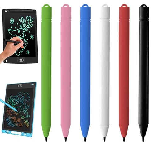 Quvxzy 6 pcs stylos de Rechange pour Tableau d'écriture LCD, Stylet Tablette pour Tableau à Dessin LCD, stylos pour Tableau d'écriture Adaptée Aux Tablettes D'écriture LCD et Tablettes de Dessin