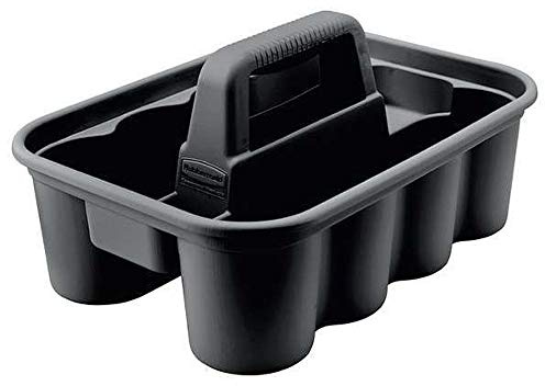 Rubbermaid Commercial Products Deluxe Carry Caddy for Take-Out Coffee/Soft Drinks Postmates/Uber Eats/Food Delivery Cleaning Products Sports/Water Bottles Black