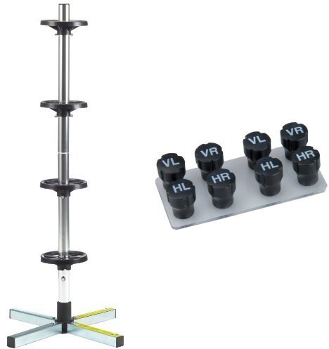 Cartrend 7730056 Felgenständer mit Reifenschutzhülle, bis 225 mm Reifenbreite und Unitec 84736 Radmerkerset, 8-teilig