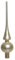 Christbaumspitze Glas 26cm hoch, D=6cm Weihnachtsbaumspitze Champagner Perle beige Creme matt