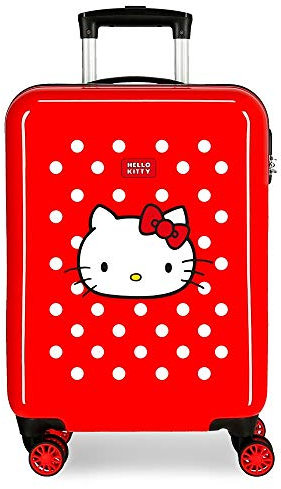 Hello Kitty Castle Kabinenkoffer Rot 38x55x20 cms Hartschalen ABS Kombinationsschloss 35L 2,3Kgs 4 Räder Handgepäck