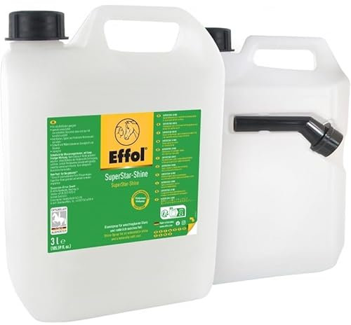 RL24 - Superstar-Shine | Mähnenspray für Pferde | für Sprungkraft & Volumen | Pferde Mähnenspray & Schweifspray | Pferde Glanzspray | 1 x 3000 ml Kanister