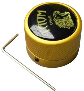 YEUEK TAOM Pool-Kreidehalter, runde Form, praktisches Werkzeug, Billardzubehör, magnetische Mini-Kreidespitze, Behälter, runde Box, Billard