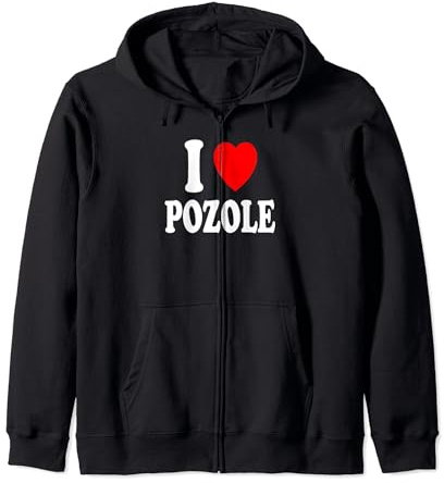 I Heart (Amore) Pozole zuppa messicana stufato pollo maiale Felpa con Cappuccio