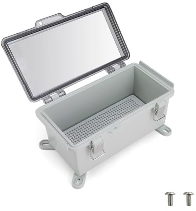 Anschlussdose Wasserdicht IP66, WJUAN Aufputz Verteilerkasten, Transparentes Gehäuse, ABS Kabelanschlussdose zum Schutz von Steckdosenleiste mit Wandmontagezubehör Geliefert(210 x 110 x 100mm)