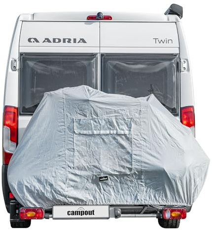 Campout Fahrradschutzhülle - 28.5 x 21 x 8.5 cm - für 2 Fahrräder - Warnschildfach - Fahrradschutzüberzug