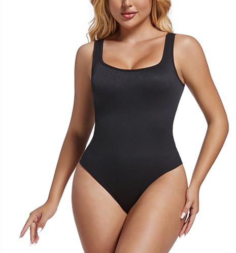 2XK-NOV Body Reductor Mujer, Body Shaper Mujer, Engrosado | Moldeador Cuerpo Reductor Sin tirantes, Bodysuit Fajas Reductoras, Compresión Ligera (Mide tu cintura antes de ordenar)