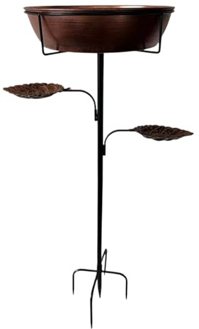 Baño para pájaros al aire libre | Alimentador metálico antioxidante con cuenco extraíble - Baño de aves para jardín - Balcón Patio Jardín Césped Cuenca Decoración Colibrí