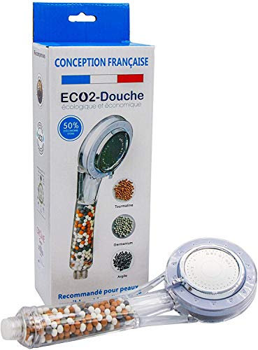 Eco2-Douche L'ORIGINAL Français – Pommeau Économique 50% d’Économie d’Eau – Longue Durée de Vie – Certifié ACS – Médaillé Concours Lépine – Installation Universelle