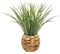 ATMOSPHERA CREATEUR D'INTERIEUR Maceta Decorativa Trenzada de Hojas de Jacinto y Planta Decorativa