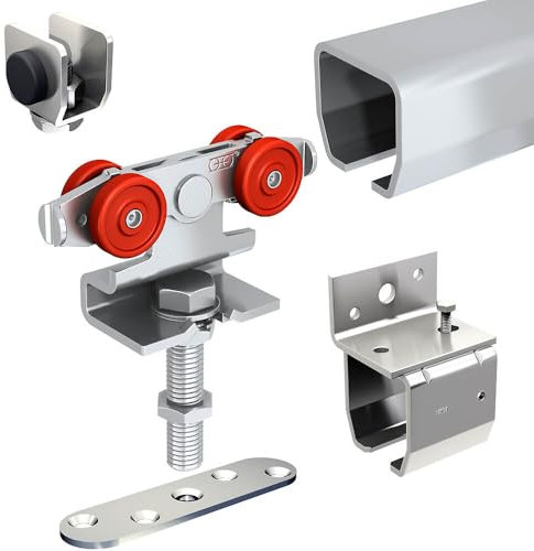 Système coulissant SLID'UP 2000 pour 1 porte extérieure 27 mm max - rail 1,95 m acier galvanisé - 60 kg