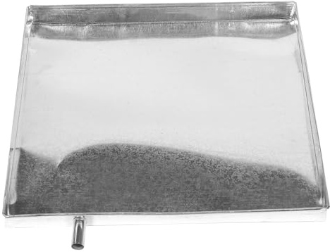 Housoutil Air Conditioner Drain Pan 17.32X15.75 Inch Galvanized Iron Ac Drip Tray for Indoor Outdoor Units Water Leakage Protection Easy Installation