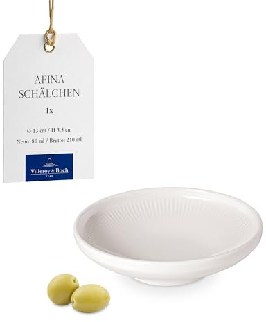 Villeroy & Boch - Coupelle Afina en porcelaine premium, petit bol pour collations, fabriqué en Allemagne, compatible lave-vaisselle et micro-ondes, empilable, blanc