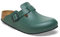 BIRKENSTOCK Boston Pro Leder Clogs - Hochwertige zertifizierte Berufsschuhe für Medizin, Gastronomie und Service, Farbe: Thyme, Gr: 42